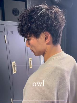 ショート パーマ メンズ メンズ専門 美容師✨ アメ村 堀江颯瑛のヘアスタイル