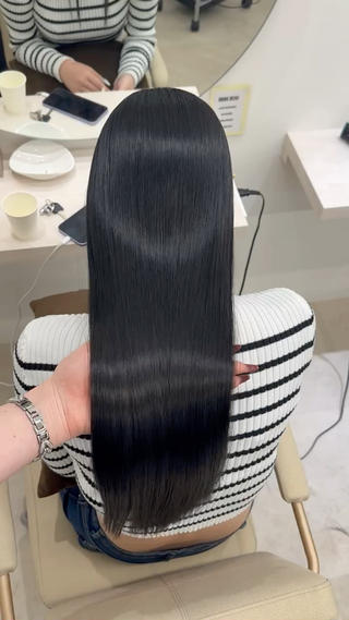 ロング 韓国風✨髪質改善✨ 縮毛矯正✨松浦知奈美のヘアスタイル