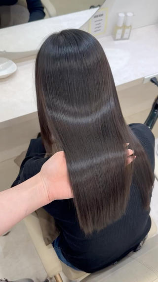 ロング 韓国風✨髪質改善✨ 縮毛矯正✨松浦知奈美のヘアスタイル