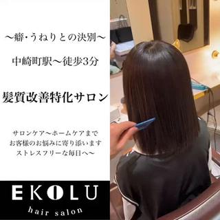 ミディアム 髪質改善･縮毛矯正 特化･ユウシンのヘアスタイル