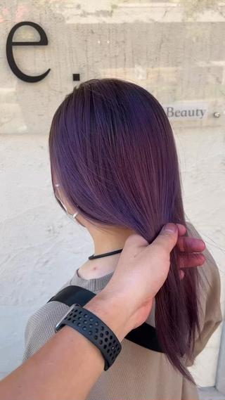 セミロング カラー 似合わせ/ブリーチ カラー.岡田友仁のヘアスタイル