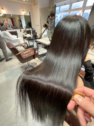 ロング 縮毛矯正/髪質改善 /ブリーチ/東陽町✨のヘアスタイル