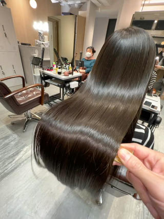 ロング 縮毛矯正/髪質改善 /ブリーチ/東陽町✨のヘアスタイル