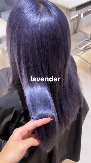 うる艶ワンカラーでラベンダーに
透明感たっぷりでかわいすぎる