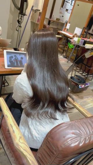 ロング カラー 韓国風・ブリーチなし ・あり後藤 一斗店長のヘアスタイル