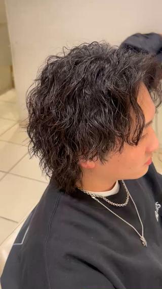 パーマ メンズ メンズパーマ 副店長ユウタのヘアスタイル