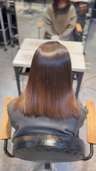 セミロング 🪐縮毛矯正／海陸 翔のヘアスタイル