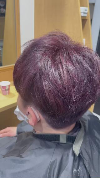 ブリーチしてレッドバイオレット 