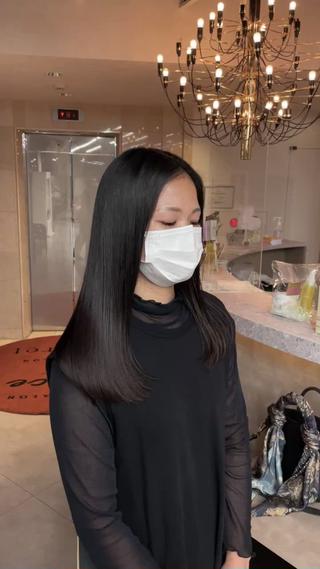 ロング カラー 髪質改善、癖毛直し 縮毛矯正が得意のヘアスタイル
