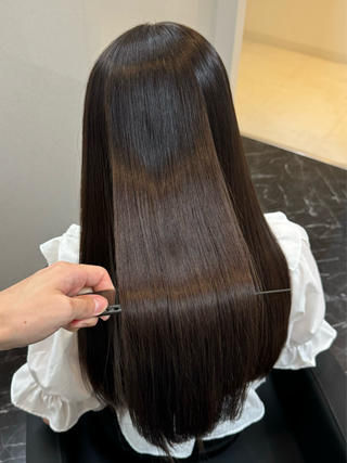 ロング カラー パーマ ヘアアレンジ メンズ キッズ 髪質改善Ⅰ透明感 艶カラーⅠたつやのヘアスタイル