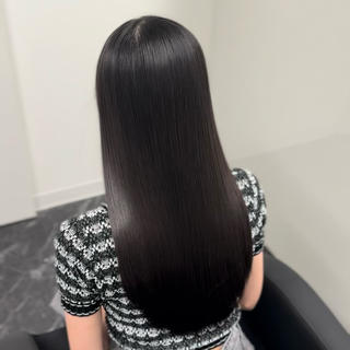 ロング カラー パーマ ヘアアレンジ メンズ キッズ 髪質改善Ⅰ透明感 艶カラーⅠたつやのヘアスタイル