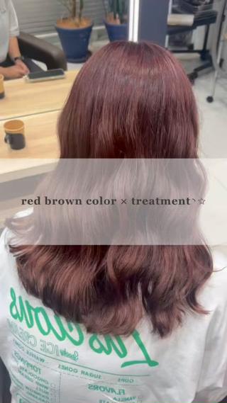 ミディアム カラー ヘアアレンジ 𝖱𝖺𝗂𝗆𝗎 / 髪質改善カラーのヘアスタイル