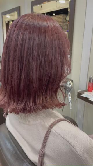 たまには動画で色味紹介
室内でもこんなに可愛いピンクベージュカラー♪ 