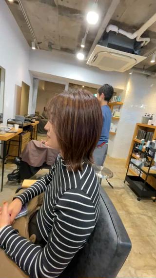 ミディアム 【白髪ぼかし】 愛甲竜佑のヘアスタイル