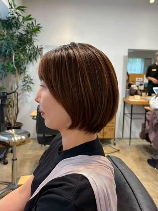 ショート 【白髪ぼかし】 愛甲竜佑のヘアスタイル