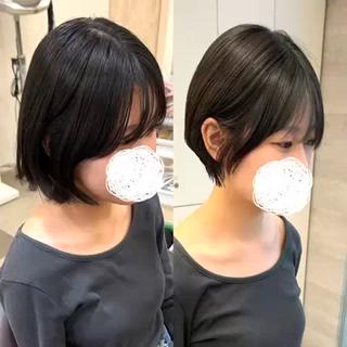 ショート 【ショート/ボブ 丸みショート】深萱のヘアスタイル