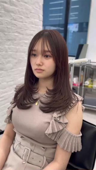 レイヤーカット/韓国/髪質改善/縮毛矯正/前髪カット/カラー/トリートメント/前髪/イルミナカラー/学割U24/学割/U24/韓国ヘア/韓国スタイル/酸熱ストレート