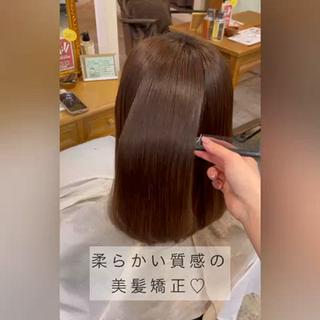 ミディアム 髪質改善/縮毛矯正 /青山　早希🐾のヘアスタイル