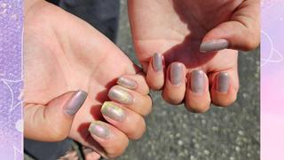 偏光マグネットネイル
角度によって色んなカラーが見れて
かわいいです
フィルインオフ・丁寧ケア込
長さ出し(チップ)1本￥400
パーツ￥100～ 