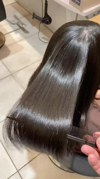 ドライヤーで乾かしたのみの仕上がり☆