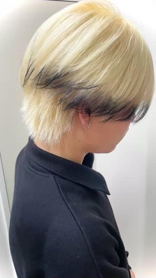 ブロンドカラー×裾カラーBLACK