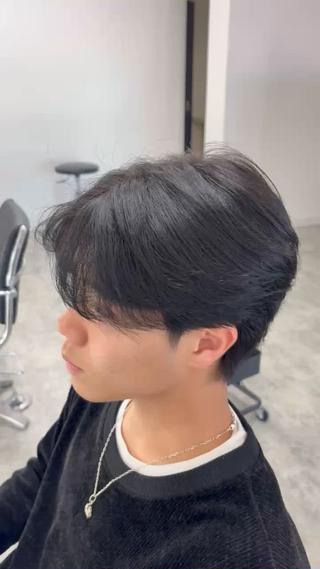 毛流れセンターパート 