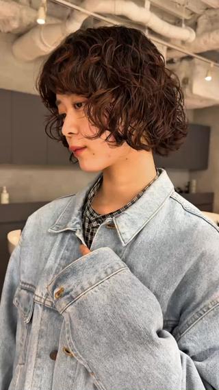 ショート パーマ 🌿【パーマ美容師】 カイチ🌿のヘアスタイル