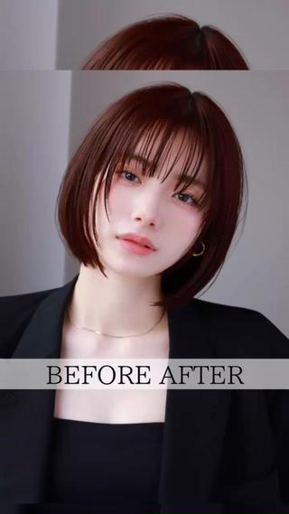 ミディアム 楠原 透羽のヘアスタイル