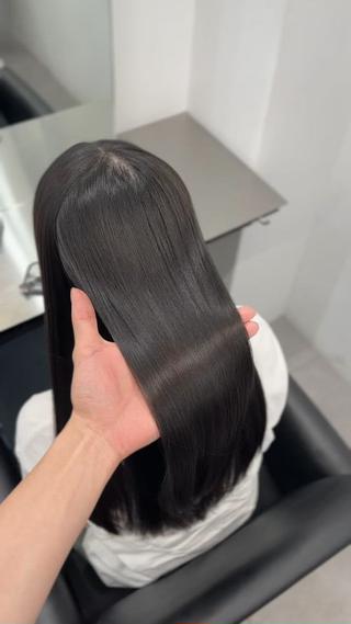 ロング 縮毛矯正×髪質改善 小笠原大樹のヘアスタイル