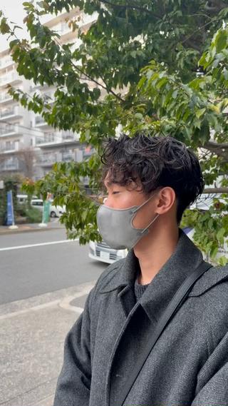 ミディアム パーマ カメオカ ダイゴのヘアスタイル