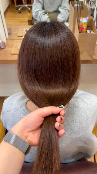 縮毛矯正で艶々に 