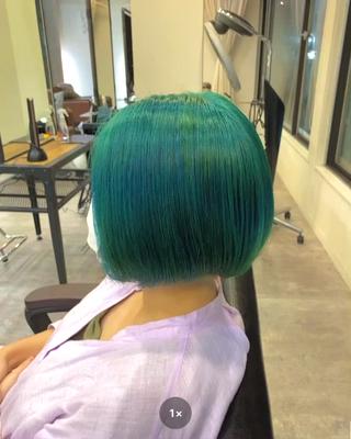 【グリーンカラー】
#ブリーチカラー
#グリーンカラー