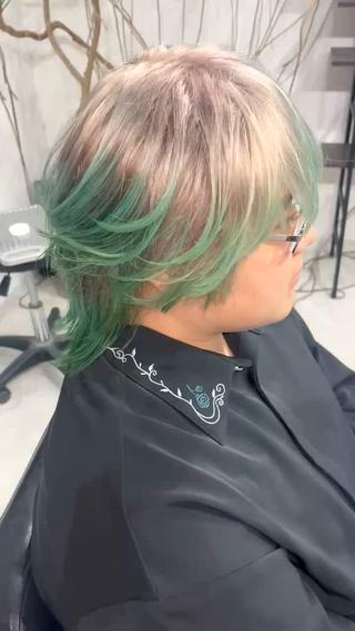 ショート メンズ メンズパーマ& ハイトーン特化谷村のヘアスタイル