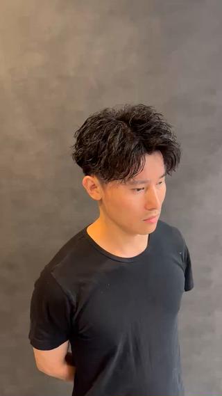 ショート パーマ メンズ 原田 尚満 メンズヘア特化のヘアスタイル
