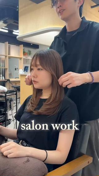 ロング 岡本雅也 ショートボブレイヤーのヘアスタイル