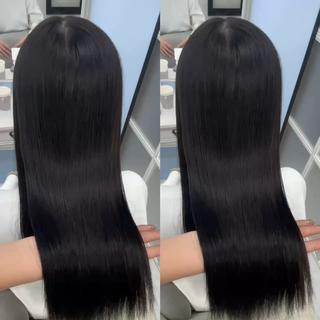 髪質改善成分をたっぷり使ってカラーと矯正♪

黒髪ロングがカワイイ！ 