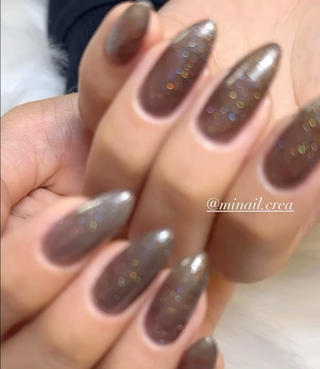 #スカルプ#ジェルネイル#自爪ロング#ワンカラー#ワンカラーネイル#ネイル#マグネットネイル#マグネット#シンプルネイル#キラキラネイル