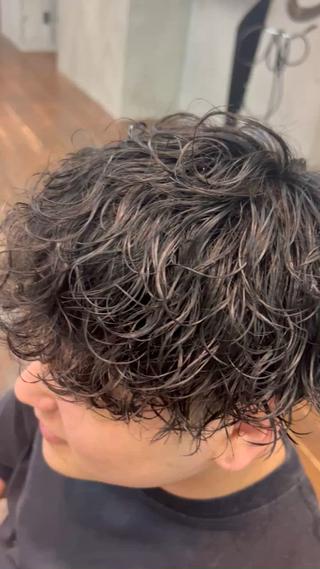 ミディアム パーマ メンズ メンズ特化美容師 /たけしのヘアスタイル