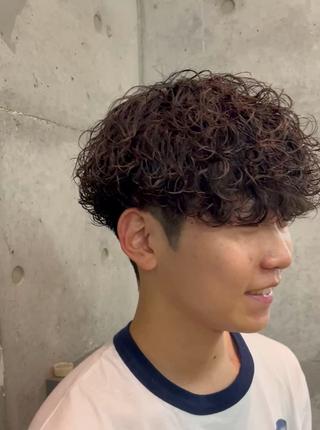 ミディアム パーマ メンズ メンズ特化美容師 /たけしのヘアスタイル