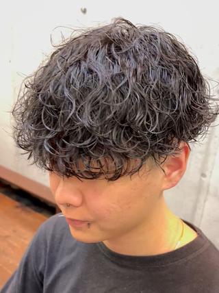 ミディアム パーマ メンズ メンズ特化美容師 /たけしのヘアスタイル