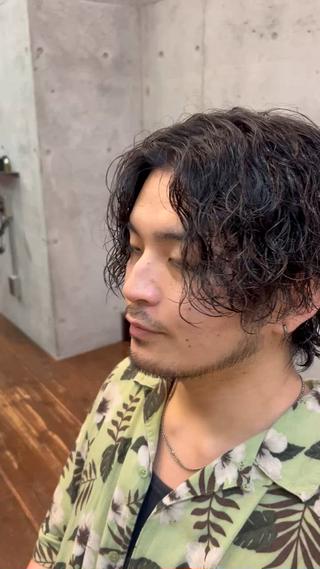 セミロング パーマ メンズ メンズ特化美容師 /たけしのヘアスタイル