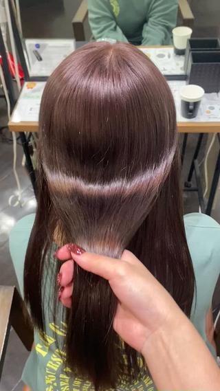 ロング 🍒ᩚ名駅/艶髪 縮毛矯正/あゆ🍒ᩚのヘアスタイル