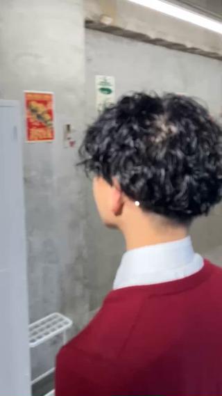 ショート パーマ メンズ door white hideのヘアスタイル