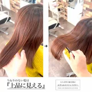 ロング パーマ 大人女性の縮毛矯正/ 艶髪職人/馬渕樹のヘアスタイル