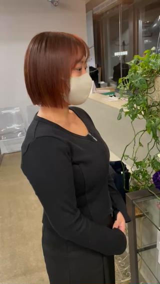 パツッとボブで綺麗な横顔に!