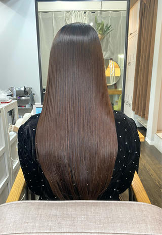 酸性ストレートパーマ+悟式髪質改善トリートメント
 