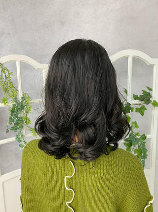 酸性デジタルパーマで叶うコテ巻き風デジタルパーマ 