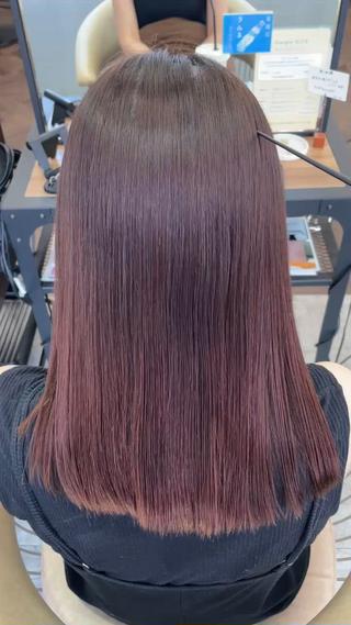 セミロング 似合わせレイヤー🌟 巻ける縮毛矯正みつきのヘアスタイル