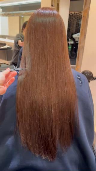 ブリーチ履歴があってもこのツヤ感出せます！
 