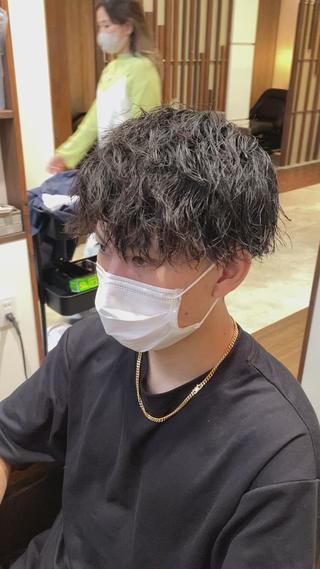 パーマ メンズ 髪質改善特化 長澤友哉のヘアスタイル